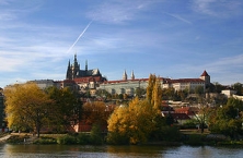 Prag, Blick auf den Hradschin (Hradčany) mit Burg
