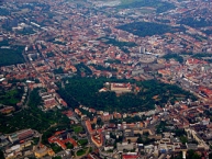 aerial photo of Špilberk Castle in Brno