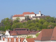Špilberk in Brno, view from the townhall tower