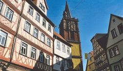 Wertheim, Blick auf die gotische Stiftskirche