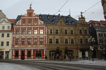 Erfurt, Haus zum breiten Herd und Gildehaus am Fischmarkt