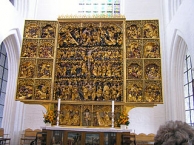 Carved altar piece in the Cathedral