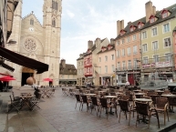 Market place and Saint-Vincent cathedral, Chalon-sur-Saône