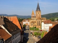 Wissembourg, Abbey Church of Saints Peter and Paul, Sub-Prefecture, View from the roof of City Hall