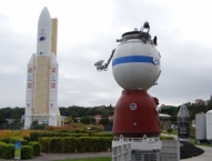 Ariane 5 Rocket, in Cite de lʹespace Theme Park, Toulouse
