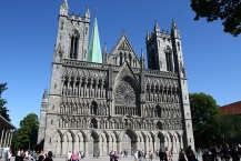 Front of the Nidaros Cathedral in Trondheim