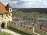 Riegersburg , Blick von der Burg auf den Ort Riegersburg in Richtung Südosten
