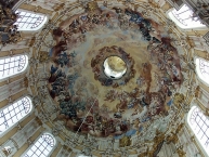 Ettal, frescos in the dome of the abbey church