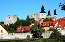 Visby, Cathedral seen from Almedalen Park