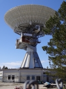 Radioteleskopet ved Irbene ligger langt ude i skoven/The radio telescope of Irbene is a long way out
