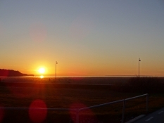 Solnedgang over Finskebugten/The sun sets above the Gulf of Finland