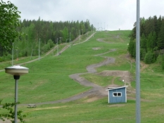 Udsigt til skibakken fra vandrerhjemmet/A view to the skiing hill from the hostel