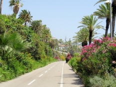 Radweg in der Nähe von Sanremo