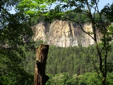 The Elbe sandstone mountains with some high cliffs