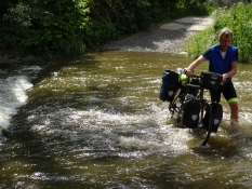 Once we had to ford our bikes across a stream in the cycle route