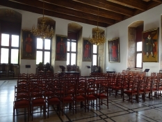 I rådhusets kongesal er de polske konger afbildet/In the city hall the Polish kings are depicted