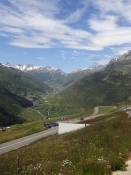 Großartige Alpenlandschaft vom Oberalppass aus gesehen