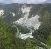 The Rhine gorge Rhinaulta as seen from the viewing platform Islabord