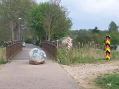 Über diese kleine Brücke kreuzte ich die Grenze zurück nach Polen