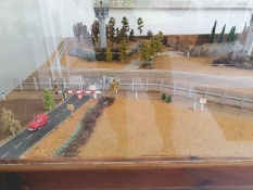 Ein Modell der Grenzanlagen im Mödlareuther Museum