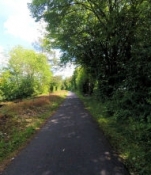 Cycle path above the Affoldern reservoir