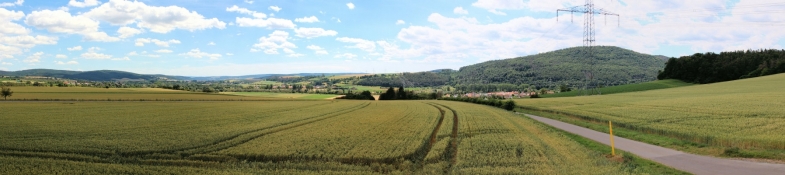 View from the Buhlen train station to the south-east over the Eder valley