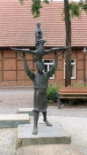 Drensteinfurt, statue of Walbraht and St. Alexander