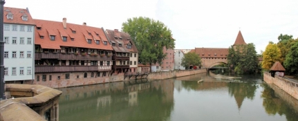 River Pegnitz in the old town of Nuremberg