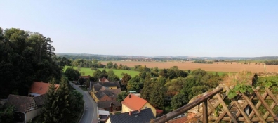 Schönburg, view from the castle into the Saale valley