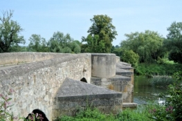 Old bridge over the Wörnitz in Ebermergen