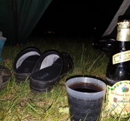 På campingpladsen i Hals nyder jeg en Gambrinus Dark fra bryggeriet Hancock som nightcap