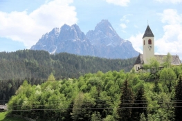 Blick von Vierschach auf die Sextner Dolomiten