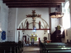 Ein Teil des Interieurs der Kirche von Satrup